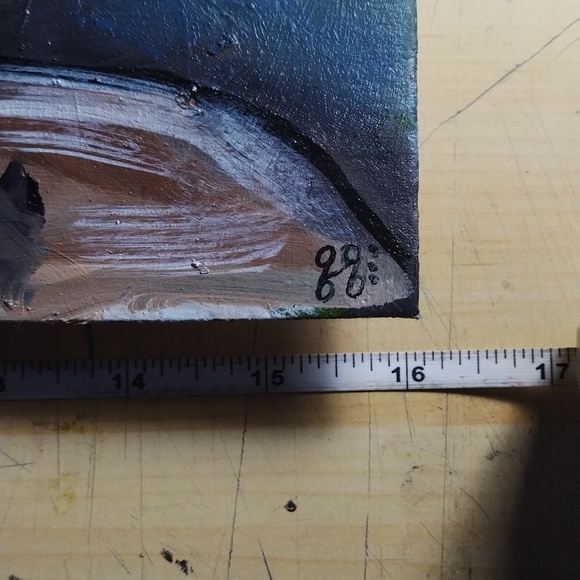 Native American Portrait Canvas Art in Blue and Brown - Picture 2 of 3